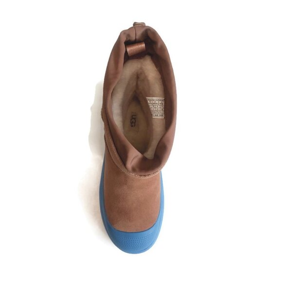 UGG Classic Short Weather Hybrid Mens Size 9 Womens 10 Chestnut Big Sky Blue - Picture 2 of 8
